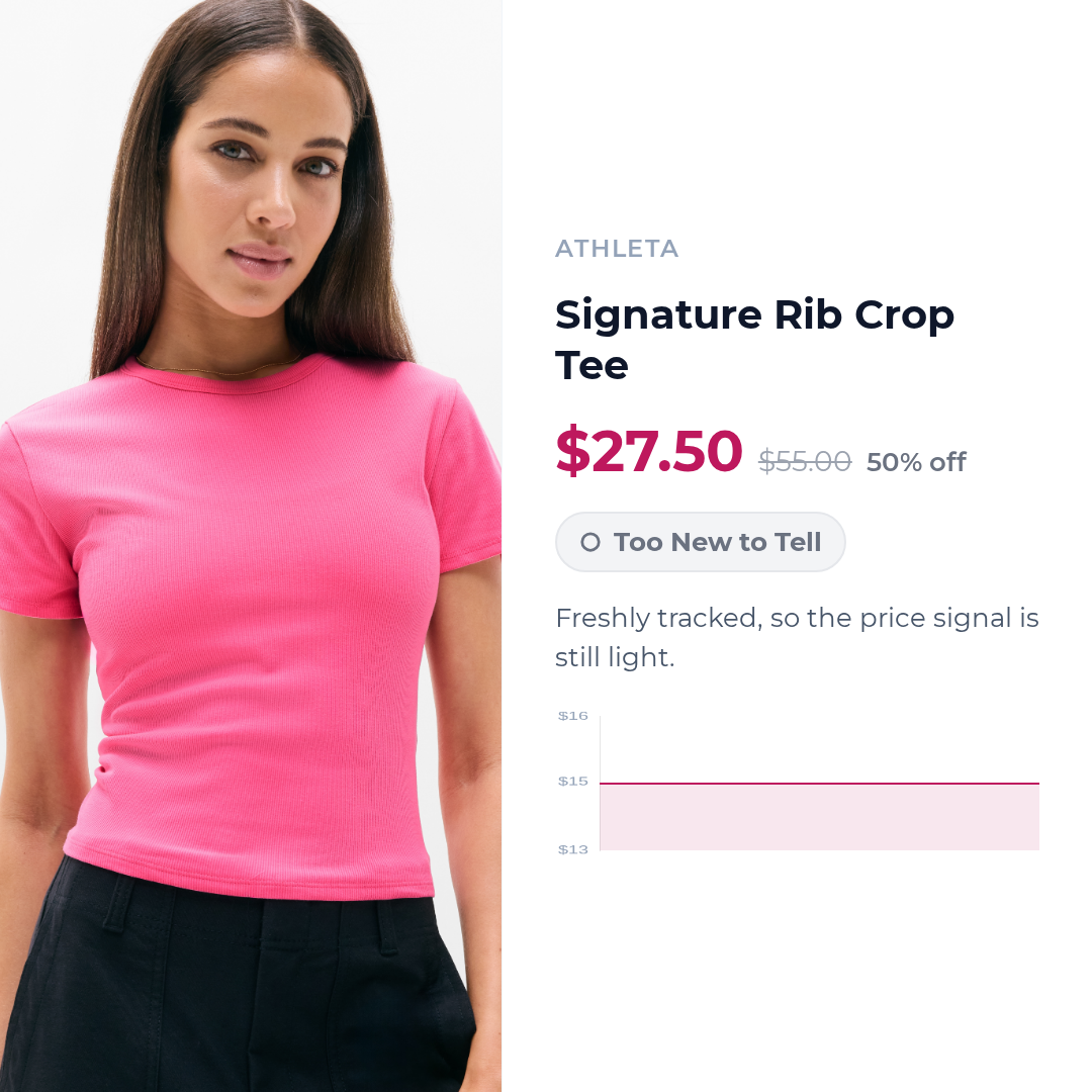 Signature Rib Crop Tee