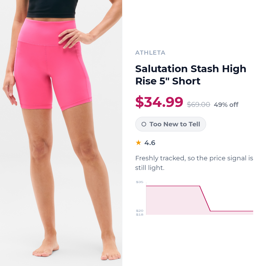 Salutation Stash High Rise 5" Short