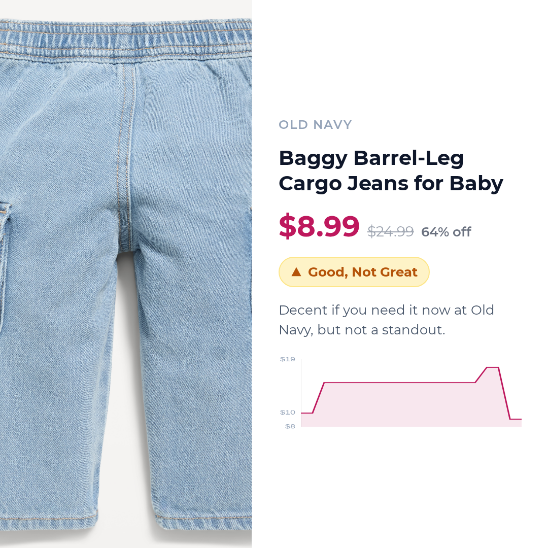 Baggy Barrel-Leg Cargo Jeans for Baby