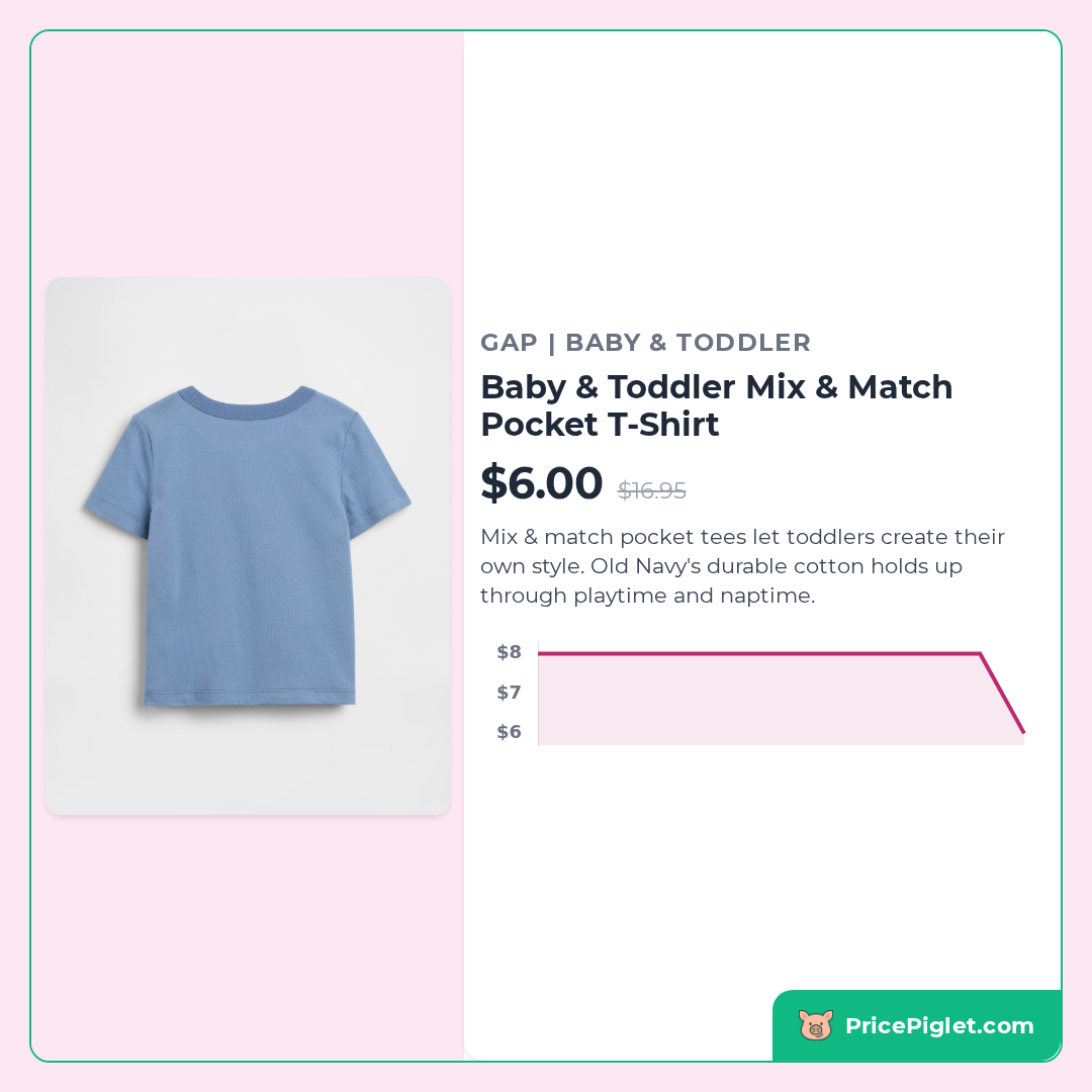 Baby & Toddler Mix & Match Pocket T-Shirt