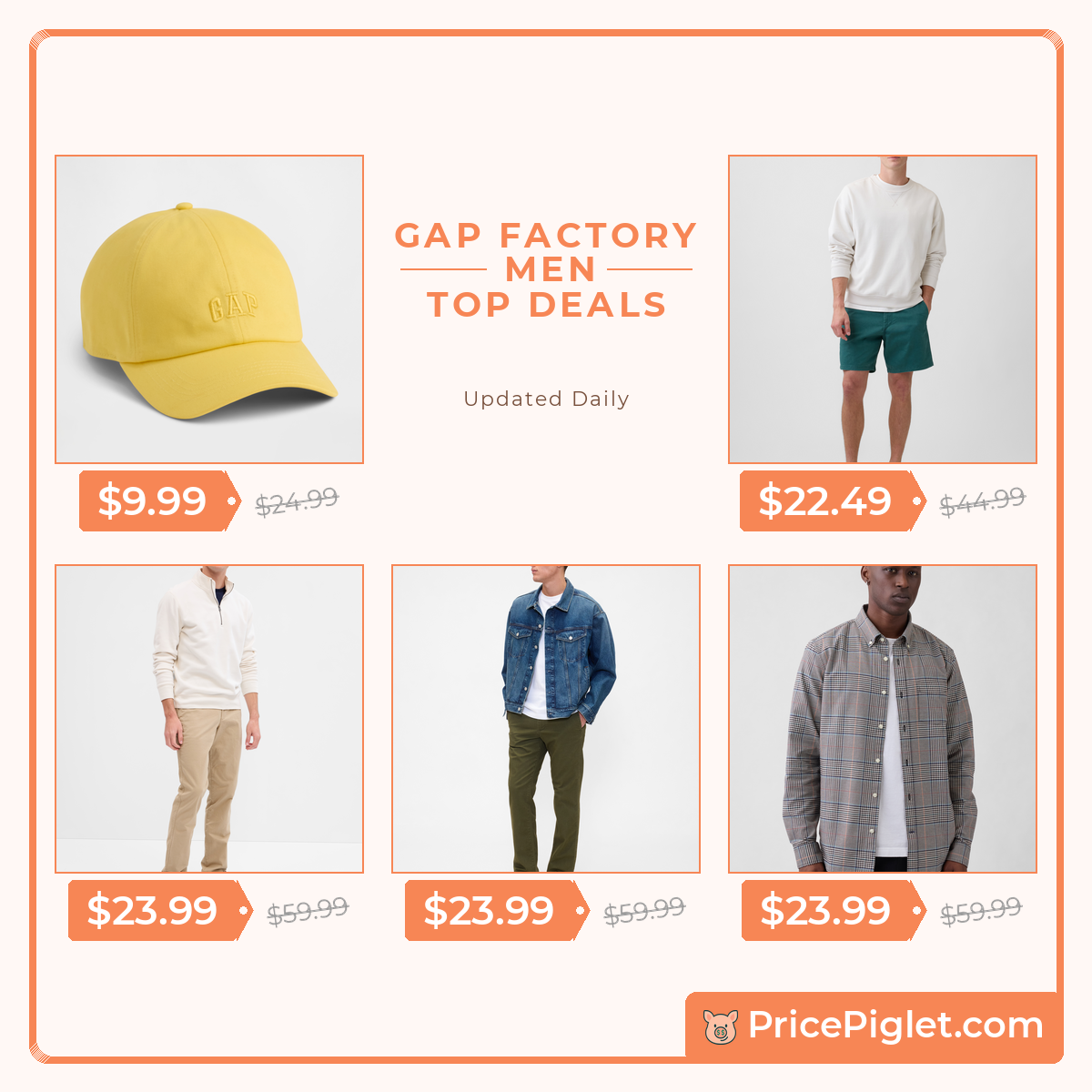 Men's Deals at Gap Factory Today