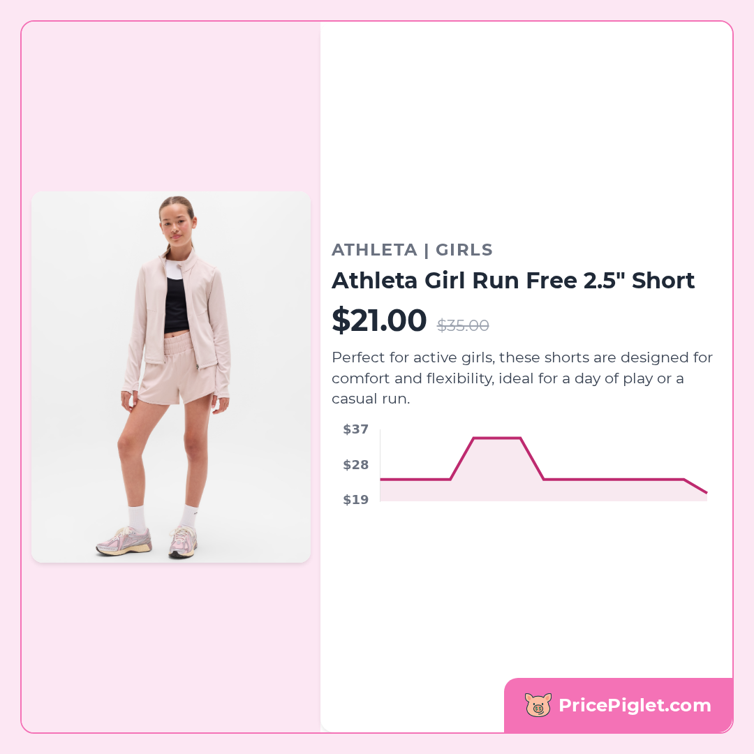 Athleta Girl Run Free 2.5" Short