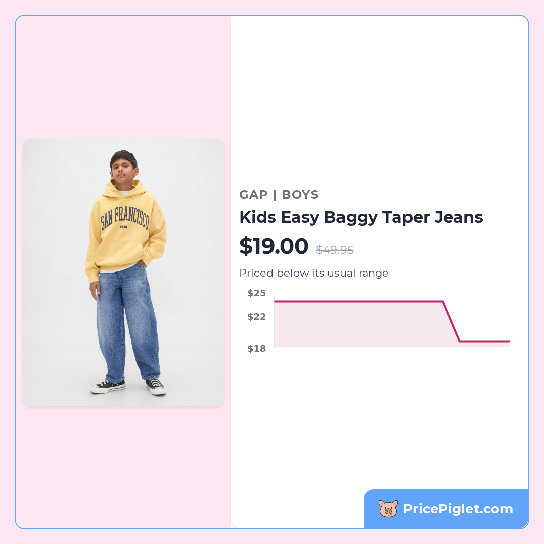 Kids Easy Baggy Taper Jeans