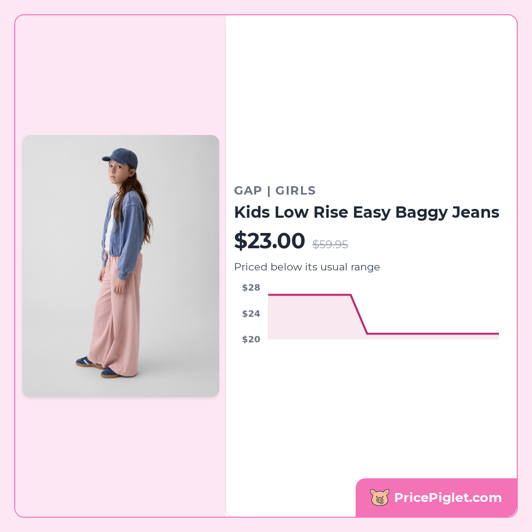 Kids Low Rise Easy Baggy Jeans