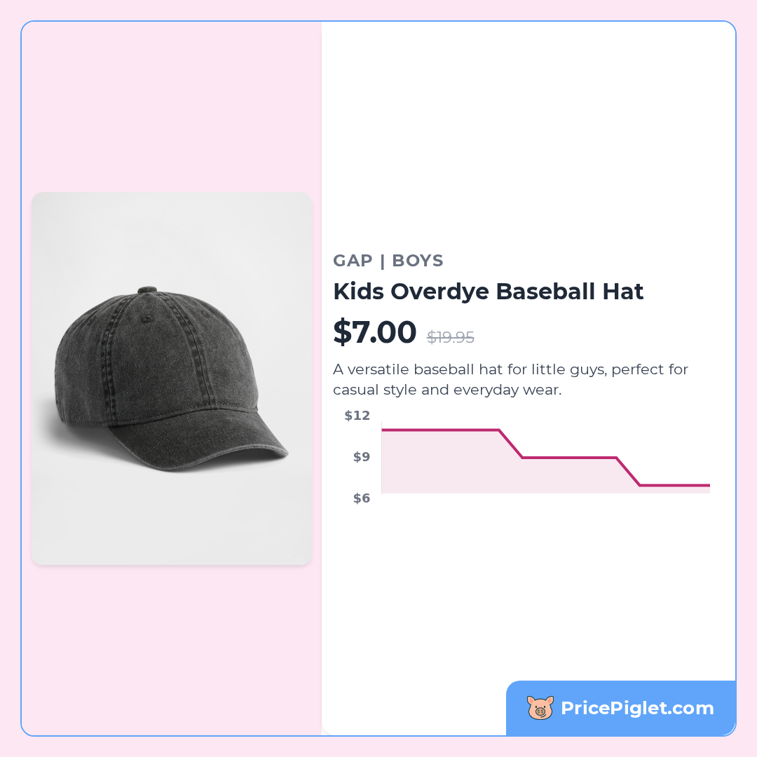 Kids Overdye Baseball Hat