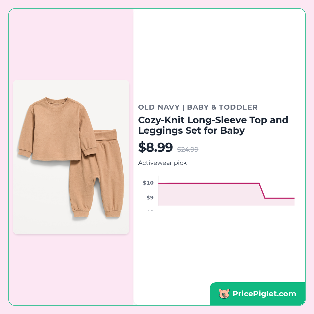 Cozy-Knit Long-Sleeve Top and Leggings Set for Baby