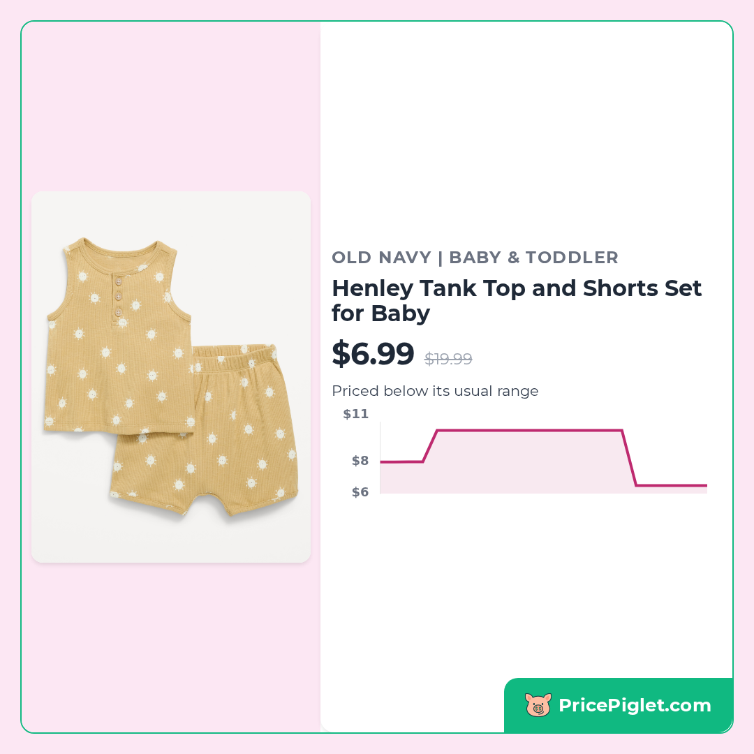 Henley Tank Top and Shorts Set for Baby
