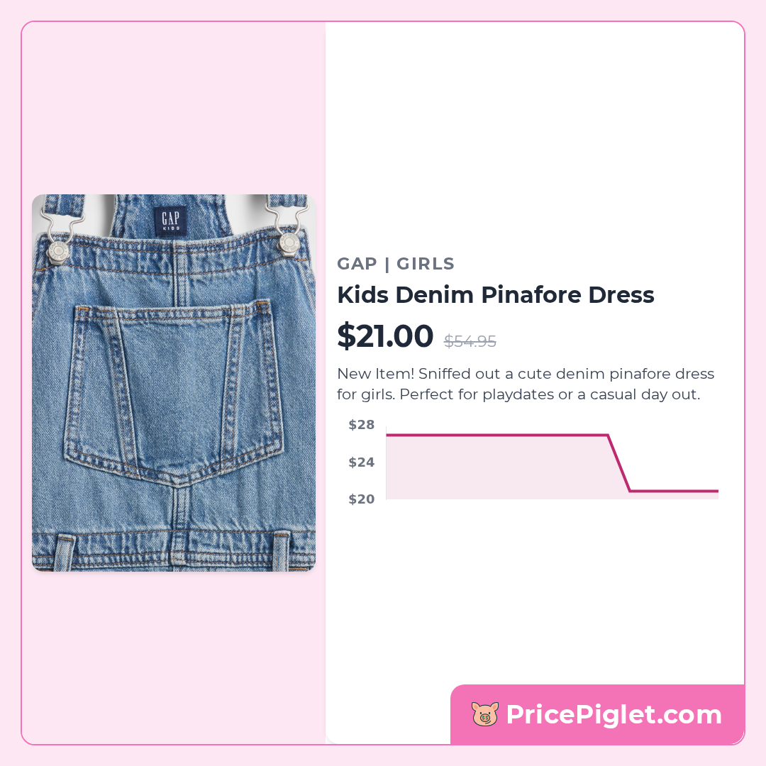 Kids Denim Pinafore Dress