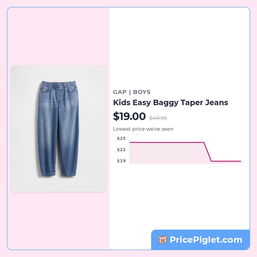 Kids Easy Baggy Taper Jeans