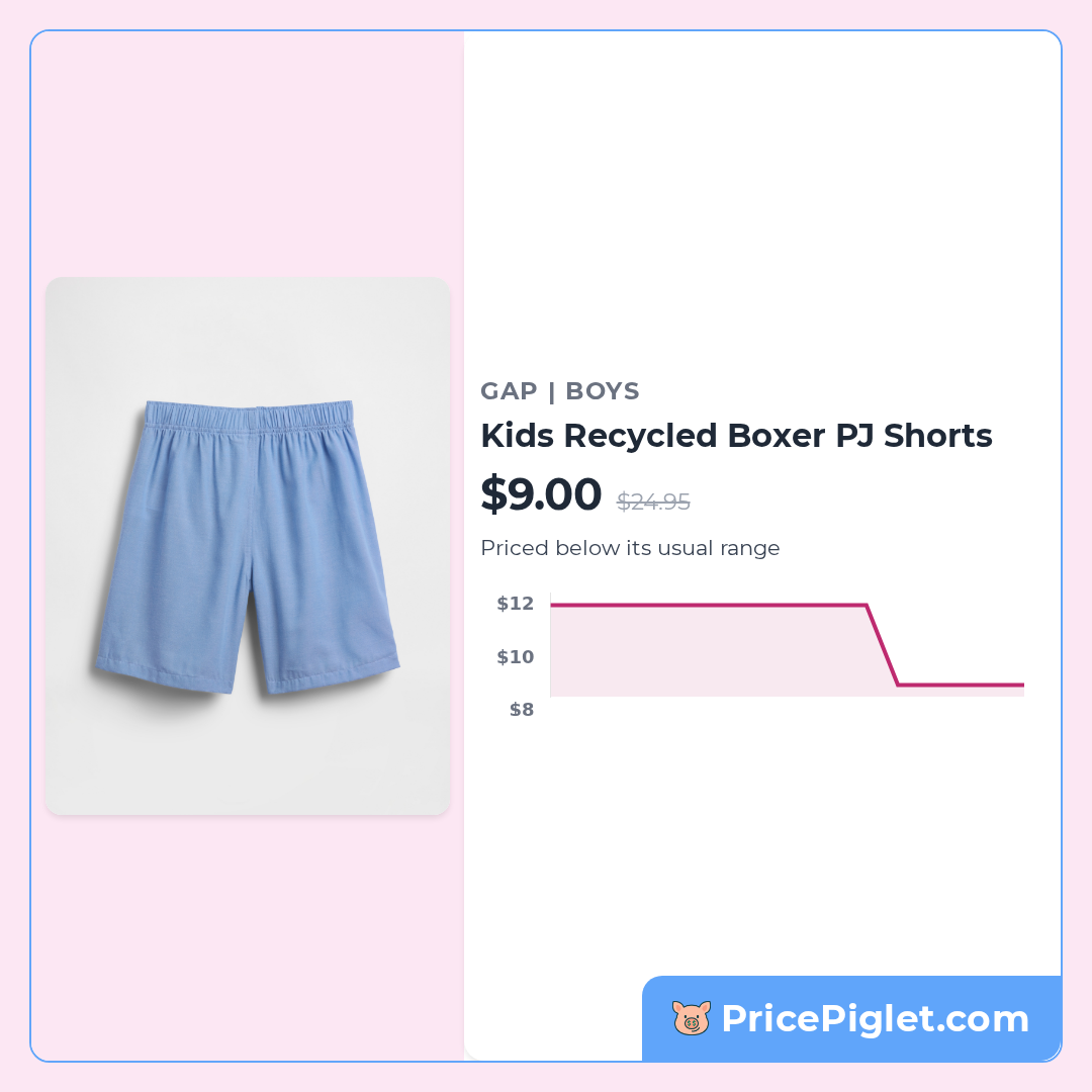 Kids Recycled Boxer PJ Shorts