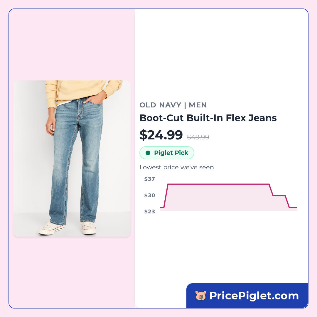 Boot-Cut Built-In Flex Jeans