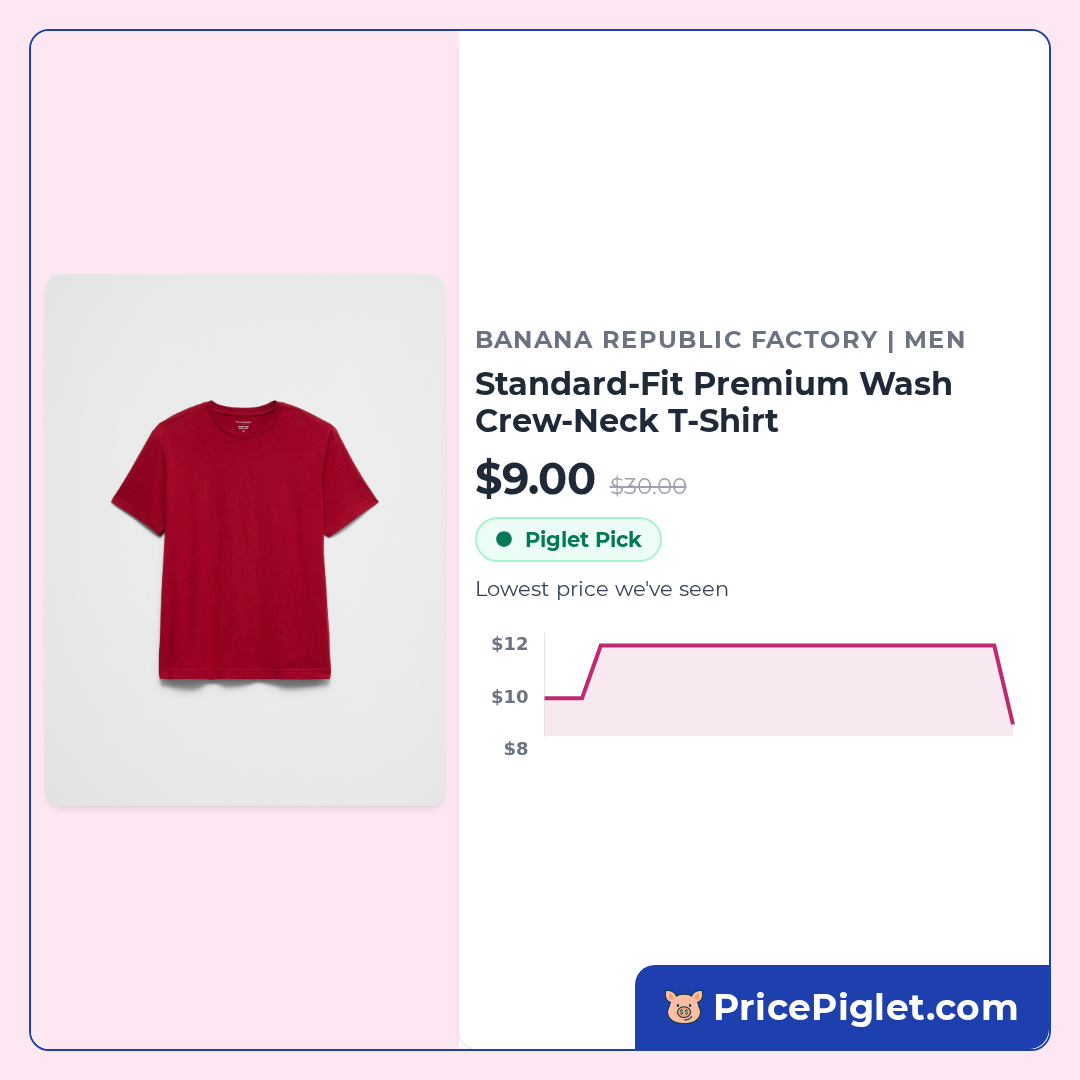 Standard-Fit Premium Wash Crew-Neck T-Shirt