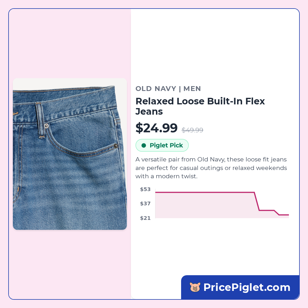 Relaxed Loose Built-In Flex Jeans