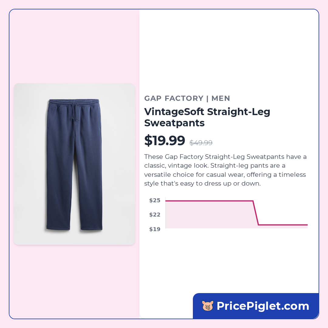 VintageSoft Straight-Leg Sweatpants