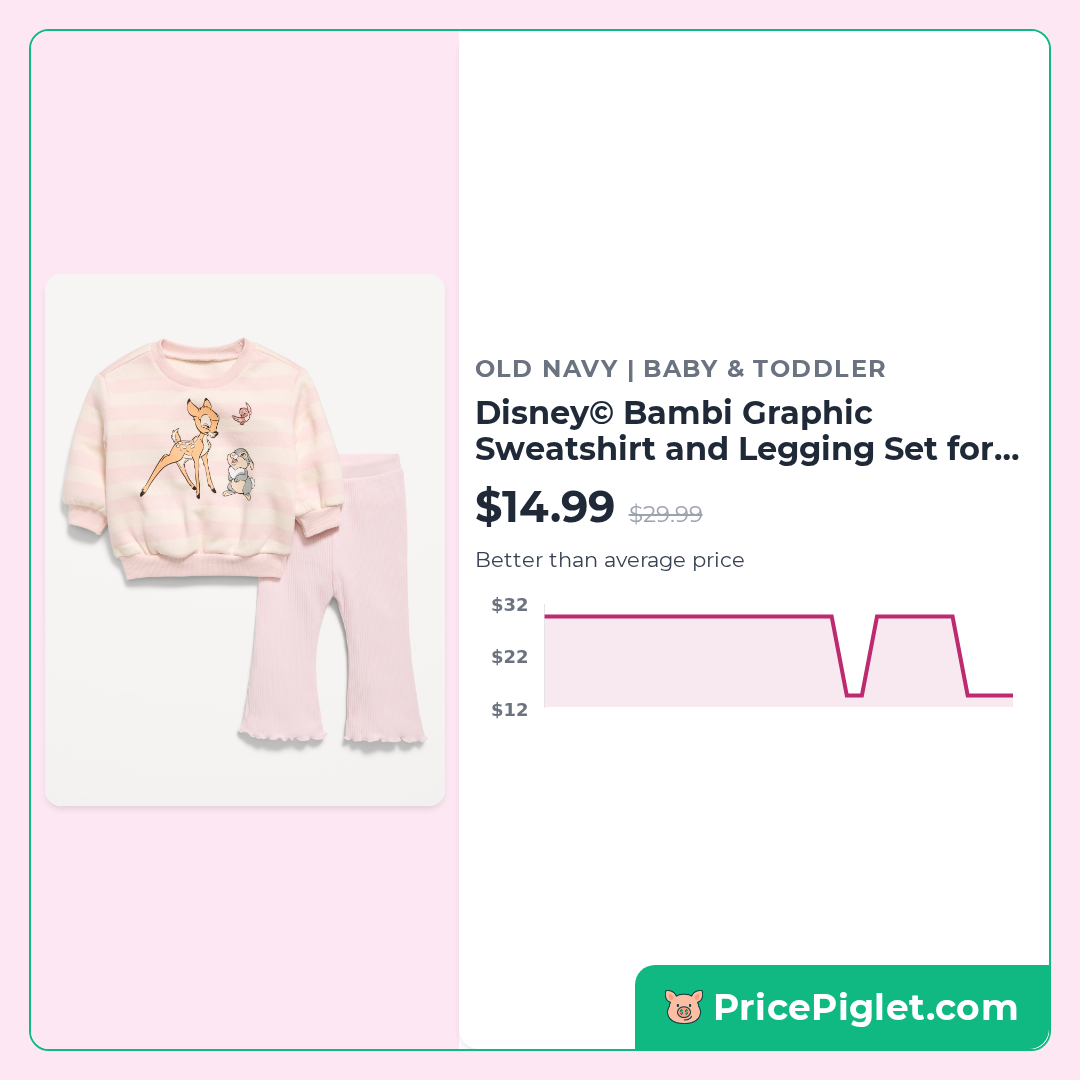 Disney© Bambi Graphic Sweatshirt and Legging Set for Baby