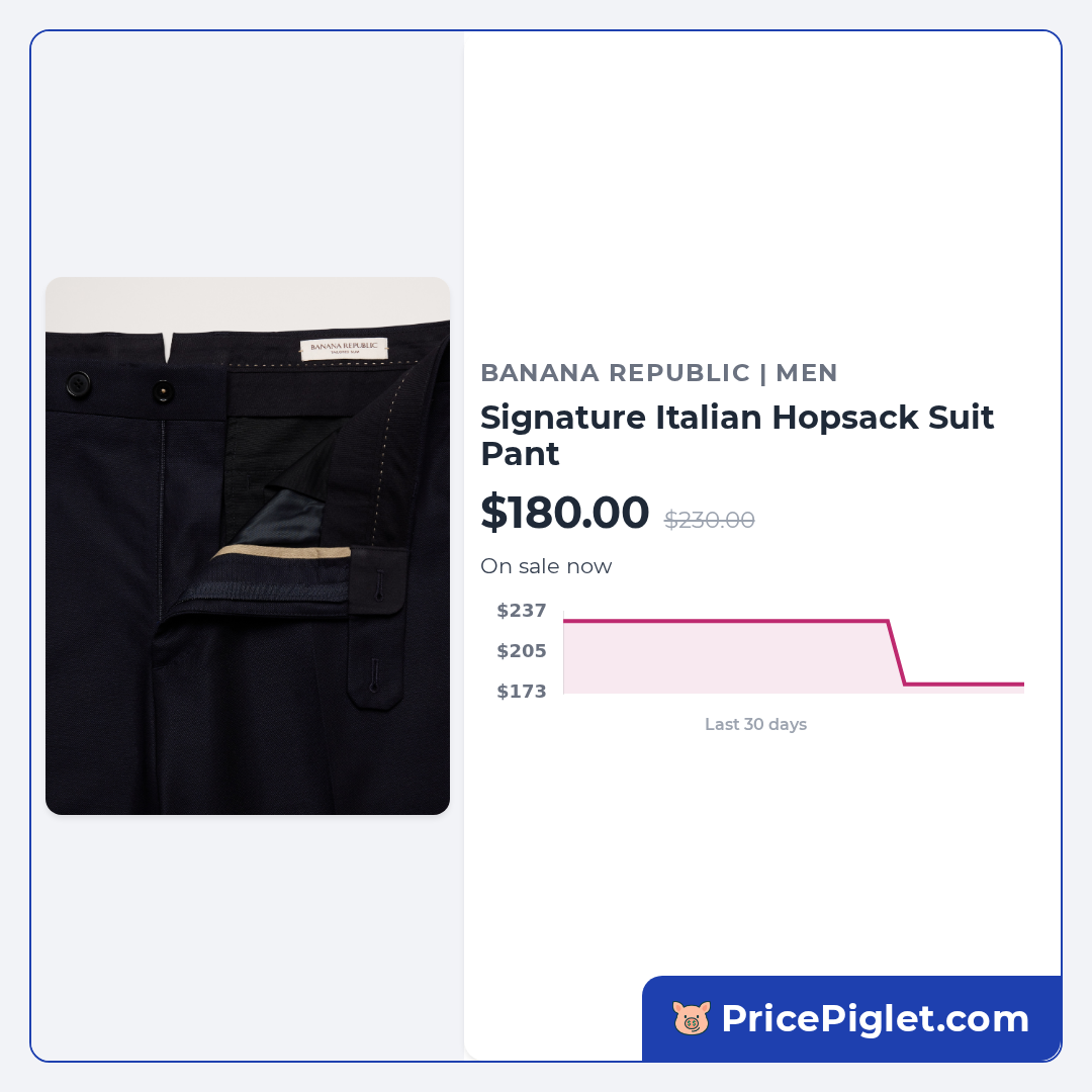 Signature Italian Hopsack Suit Pant