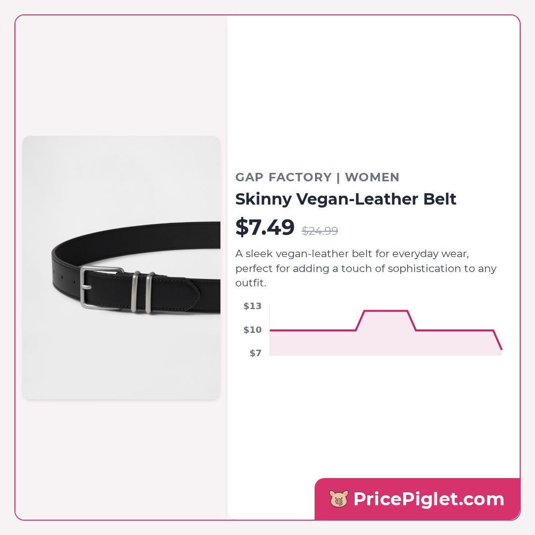 Skinny Vegan-Leather Belt