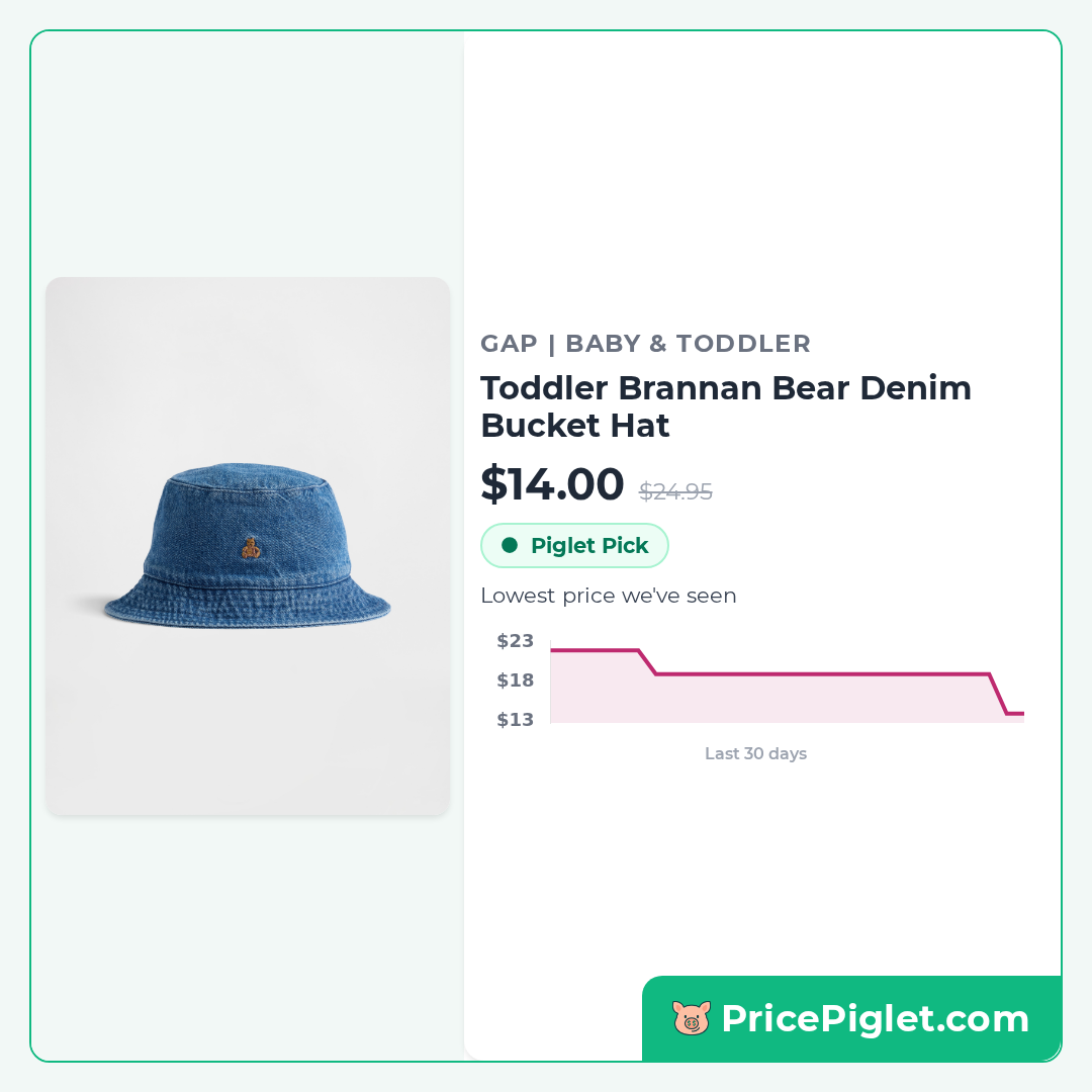 Toddler Brannan Bear Denim Bucket Hat