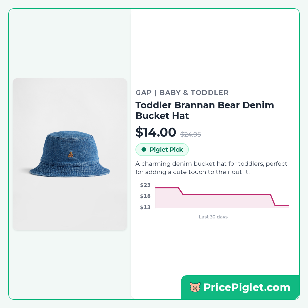 Toddler Brannan Bear Denim Bucket Hat