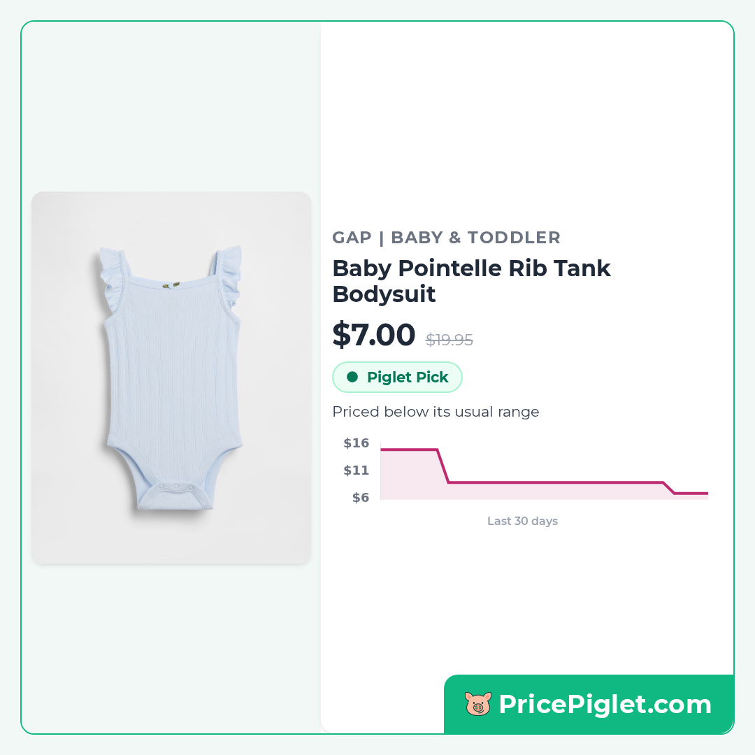 Baby Pointelle Rib Tank Bodysuit