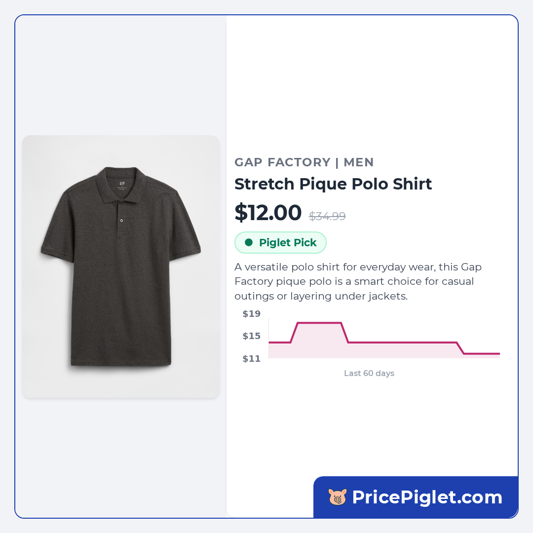 Stretch Pique Polo Shirt