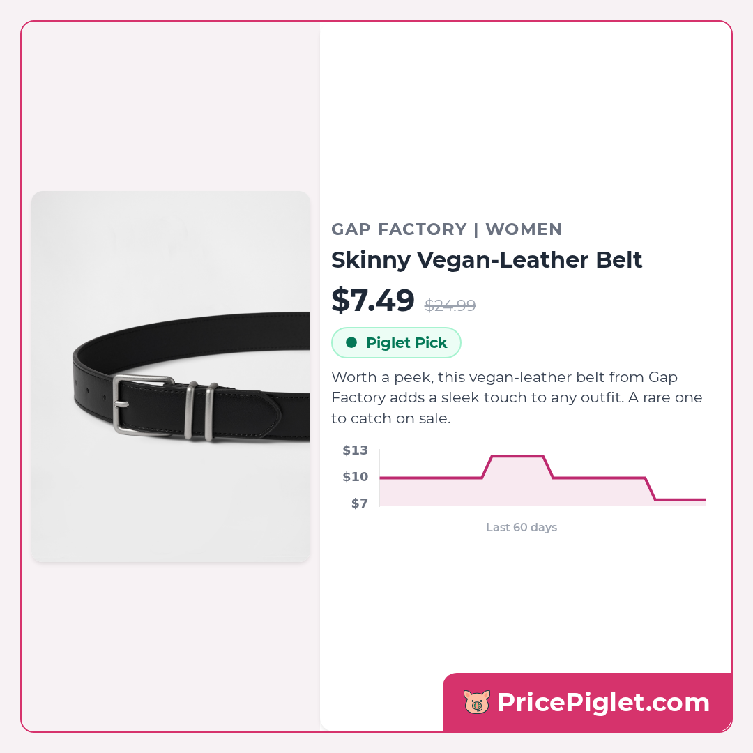 Skinny Vegan-Leather Belt