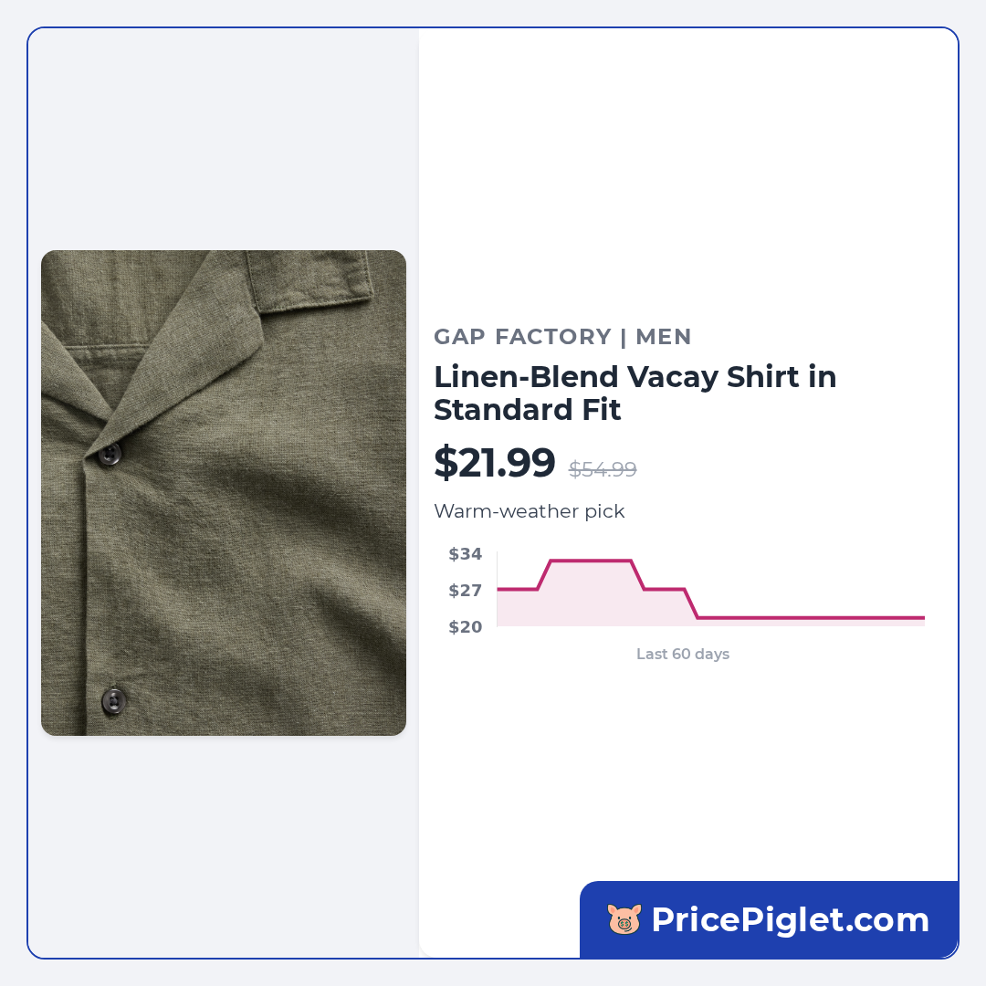 Linen-Blend Vacay Shirt in Standard Fit