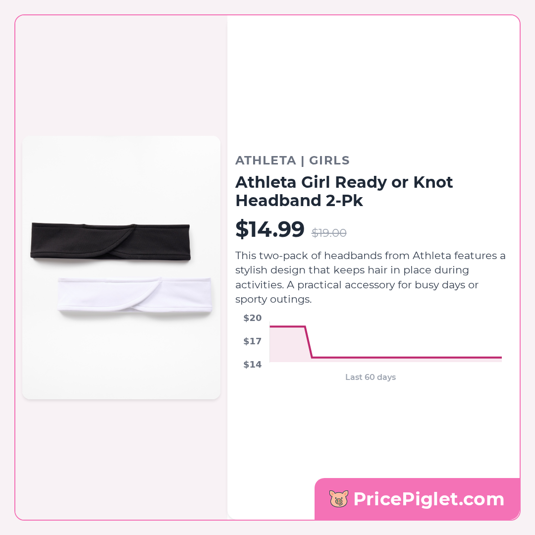 Athleta Girl Ready or Knot Headband 2-Pk