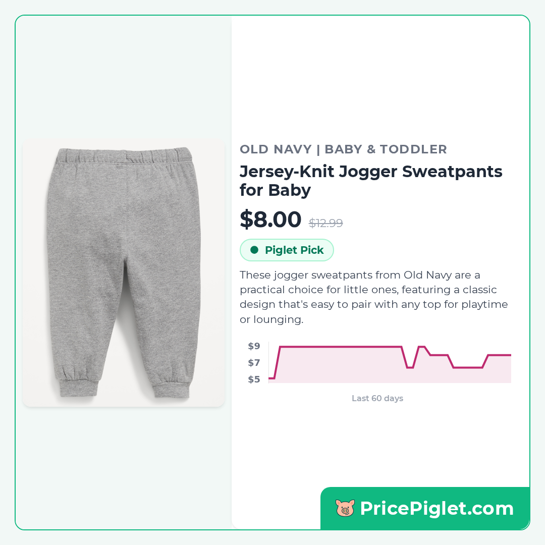 Jersey-Knit Jogger Sweatpants for Baby