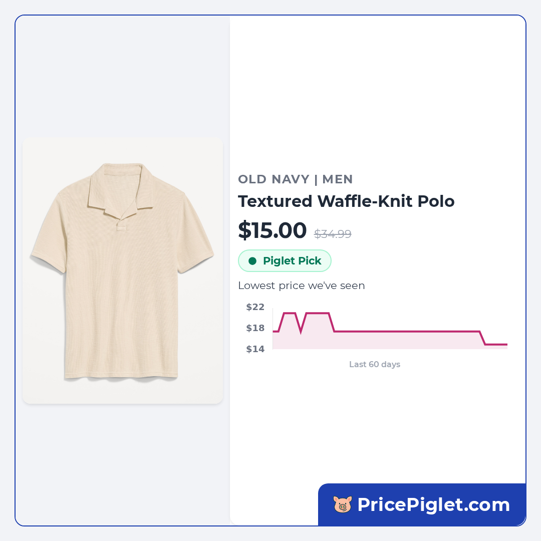 Textured Waffle-Knit Polo