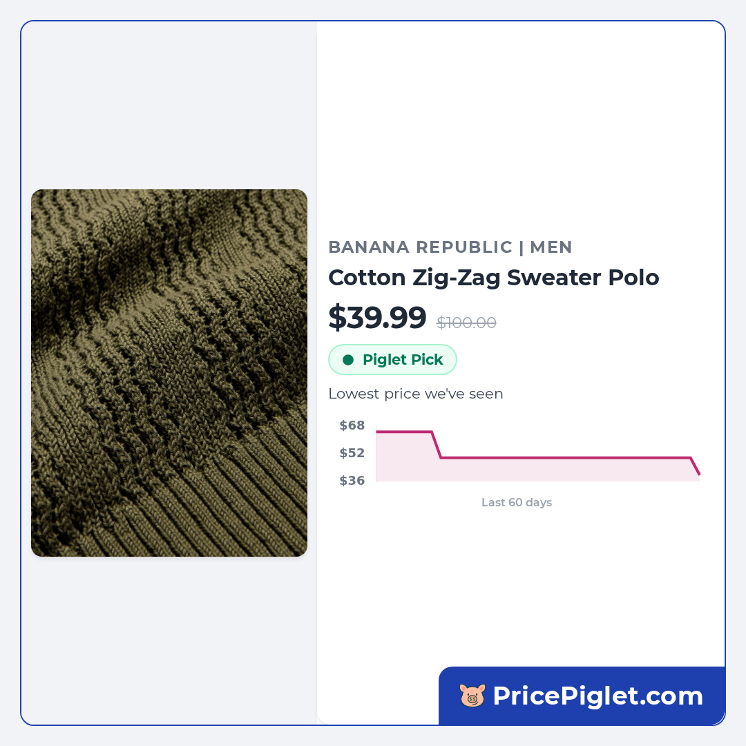 Cotton Zig-Zag Sweater Polo