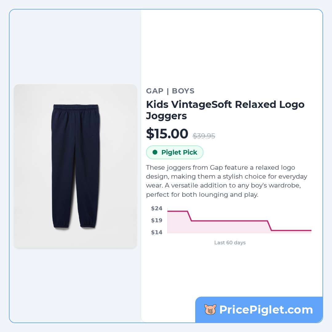 Kids VintageSoft Relaxed Logo Joggers