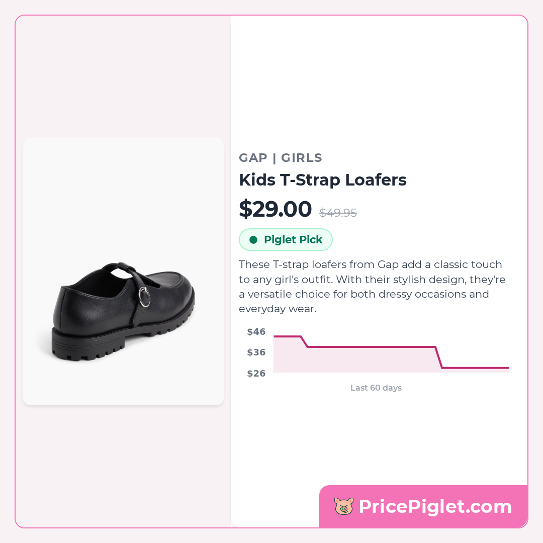 Kids T-Strap Loafers