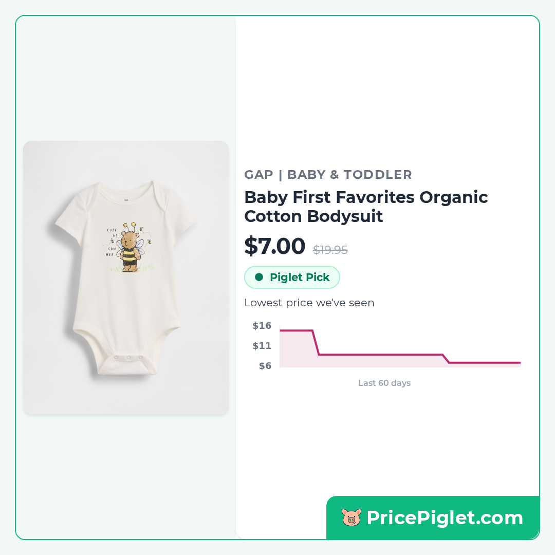 Baby First Favorites Organic Cotton Bodysuit