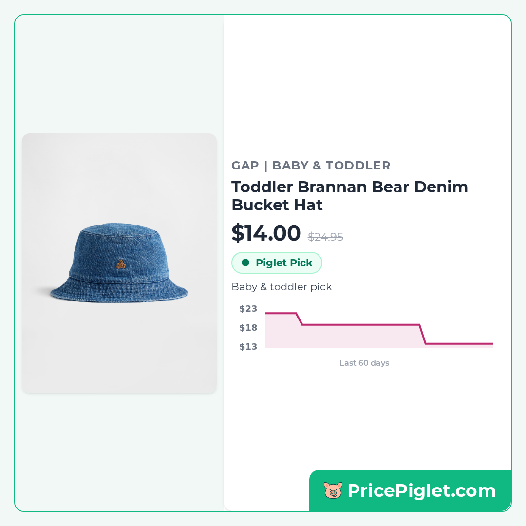Toddler Brannan Bear Denim Bucket Hat