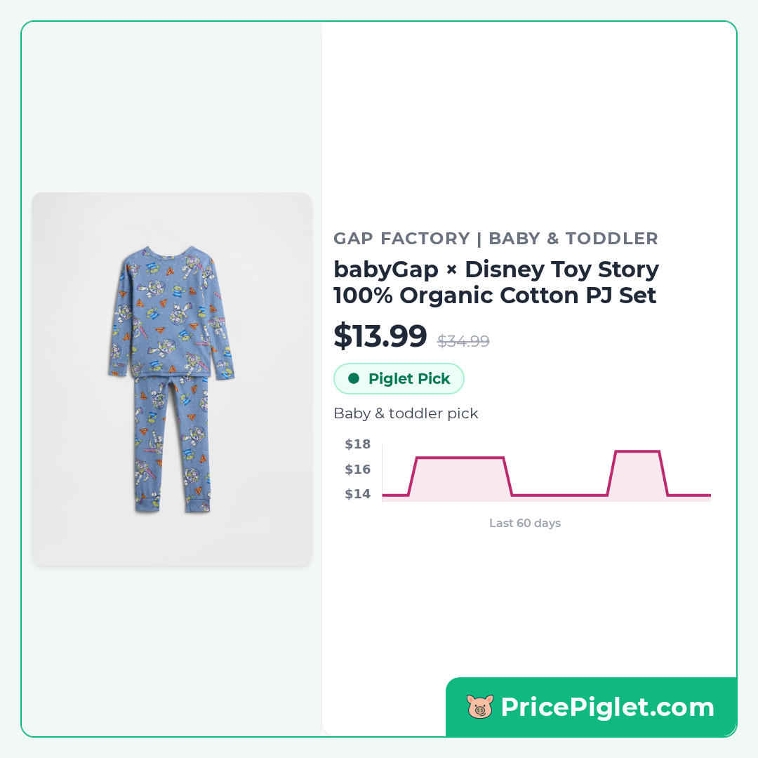 babyGap × Disney Toy Story 100% Organic Cotton PJ Set