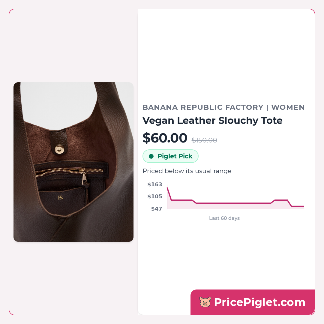Vegan Leather Slouchy Tote
