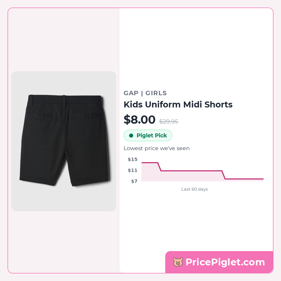 Kids Uniform Midi Shorts