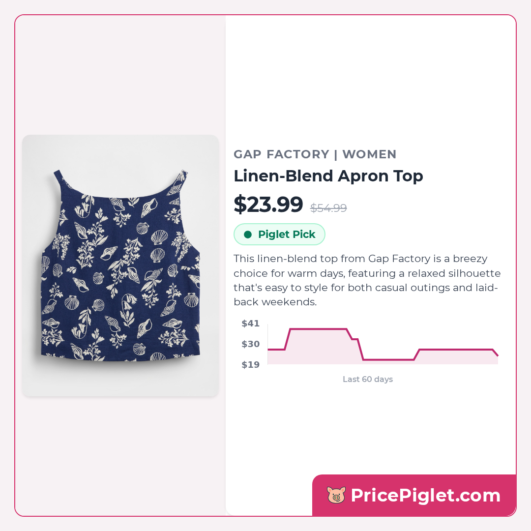 Linen-Blend Apron Top