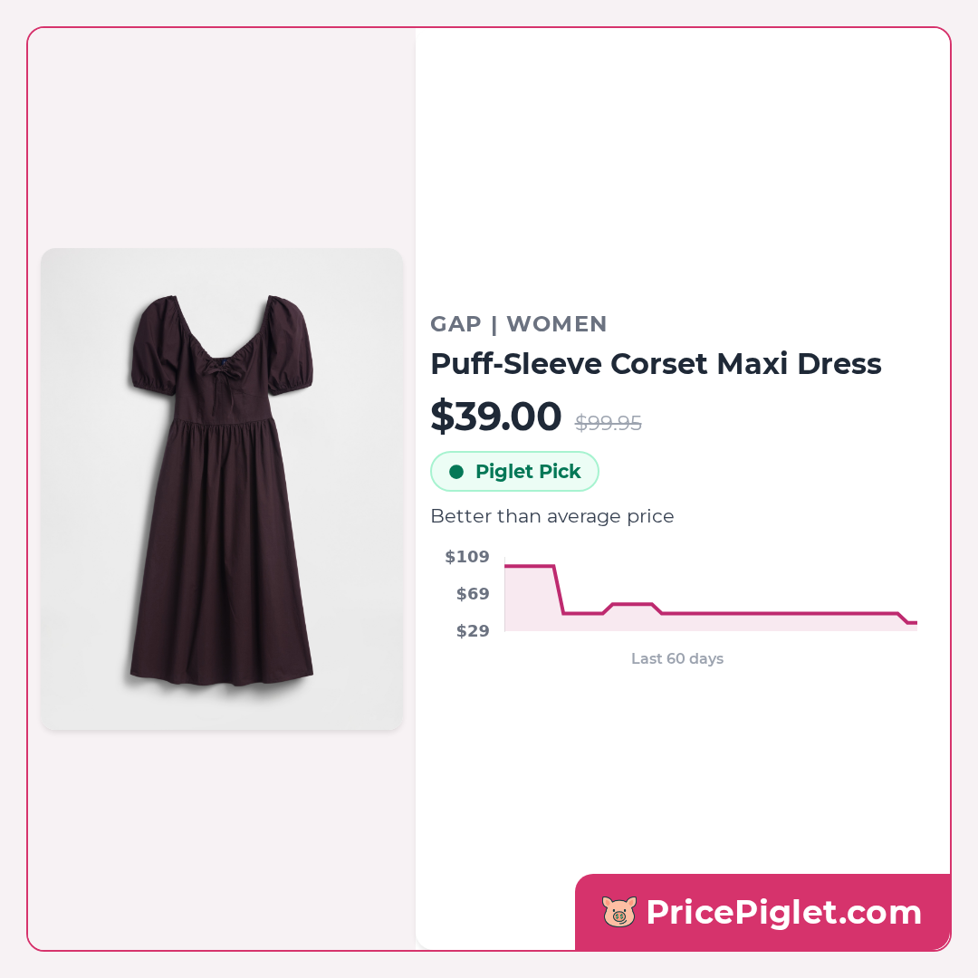 Puff-Sleeve Corset Maxi Dress
