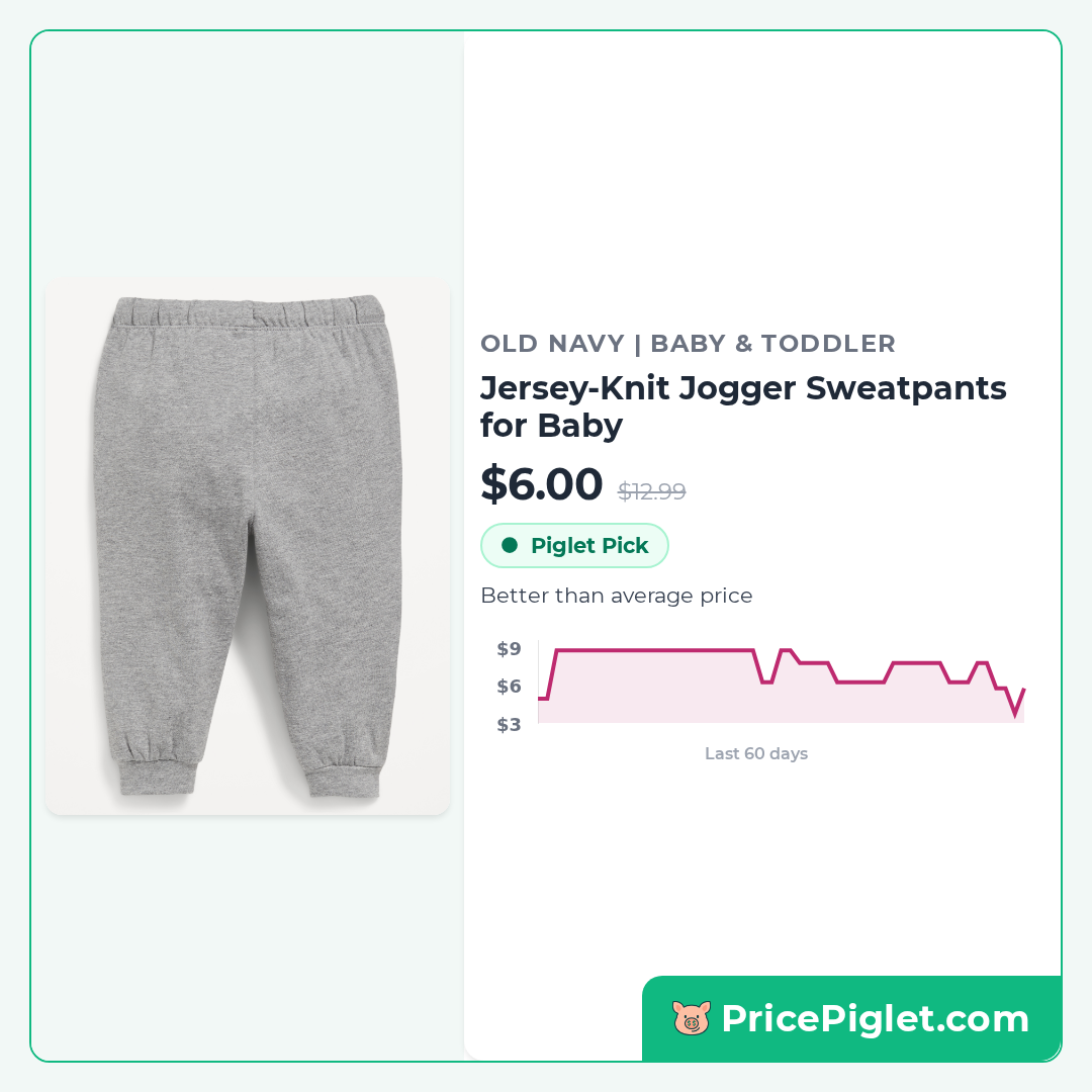 Jersey-Knit Jogger Sweatpants for Baby