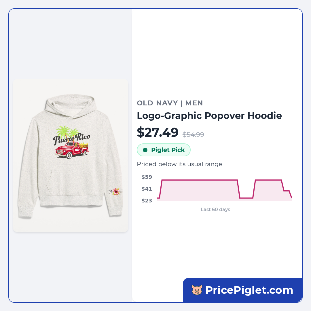 Logo-Graphic Popover Hoodie