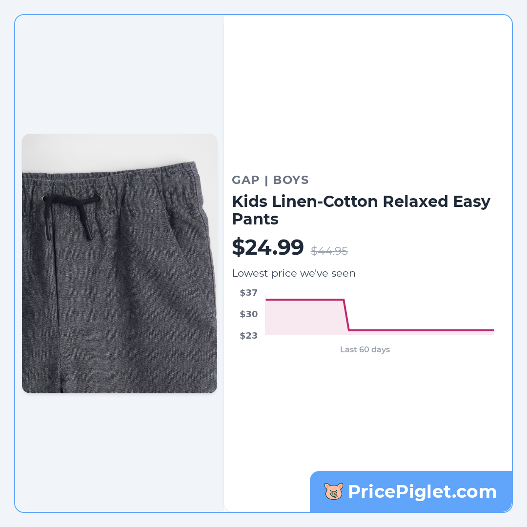 Kids Linen-Cotton Relaxed Easy Pants