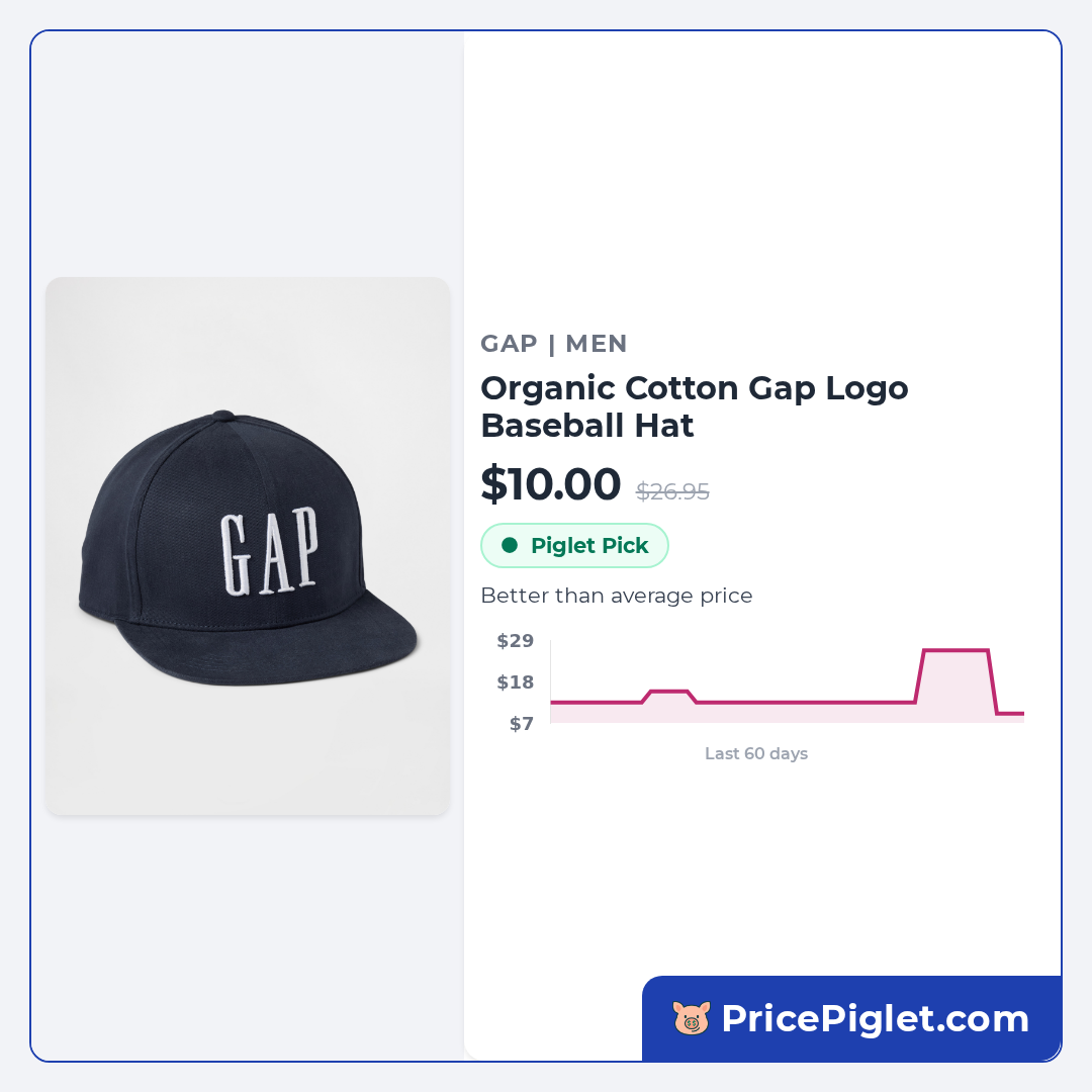 Organic Cotton Gap Logo Baseball Hat