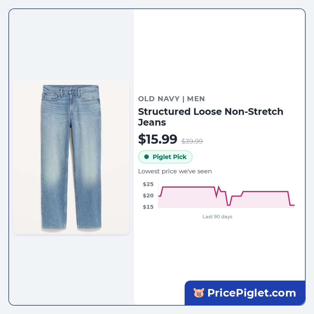 Structured Loose Non-Stretch Jeans