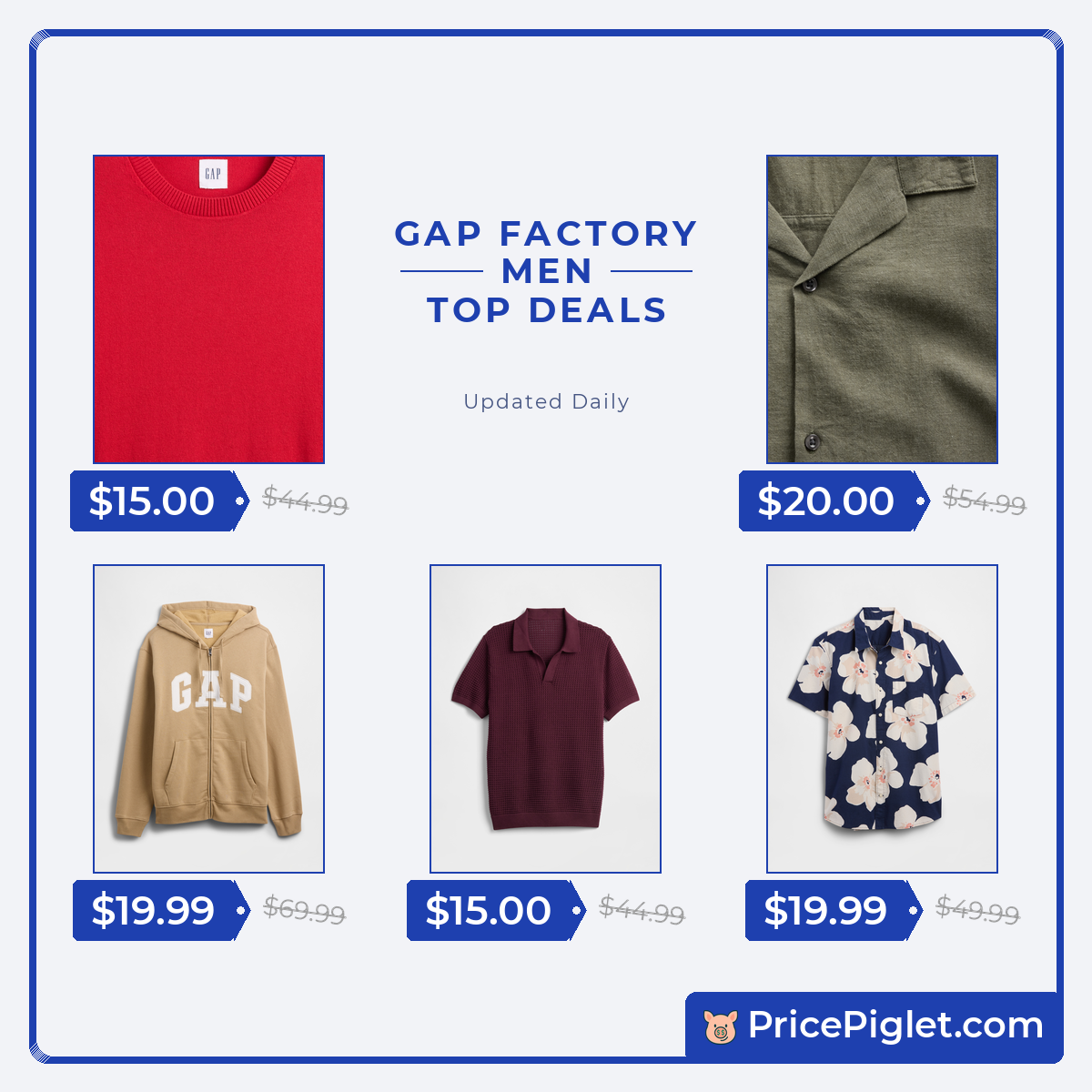 A Look at Men's Picks at Gap Factory Today