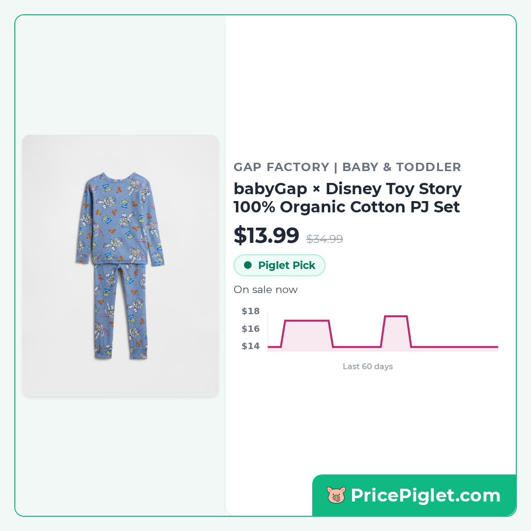 babyGap × Disney Toy Story 100% Organic Cotton PJ Set
