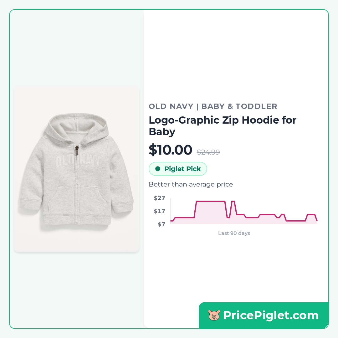Logo-Graphic Zip Hoodie for Baby