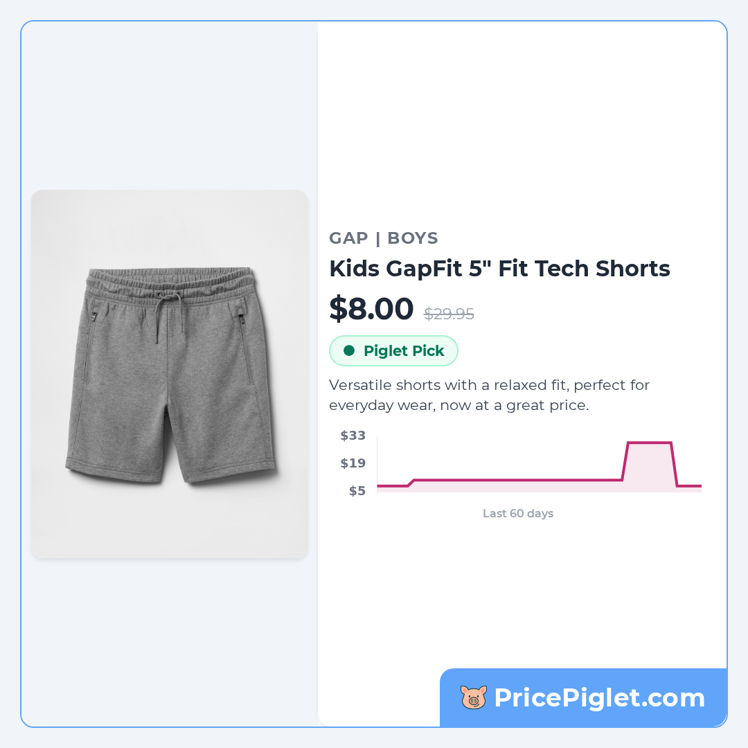 Kids GapFit 5" Fit Tech Shorts