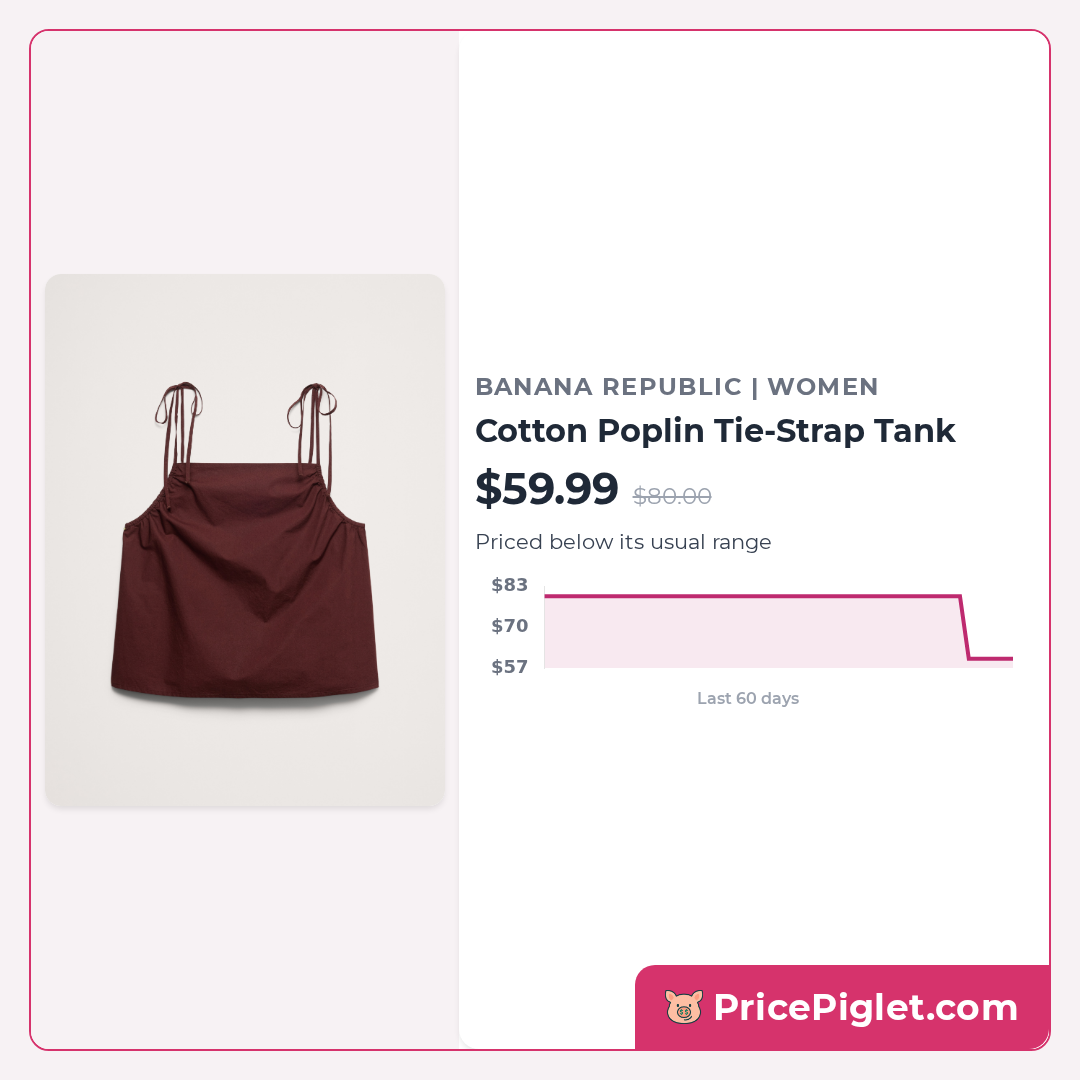 Cotton Poplin Tie-Strap Tank